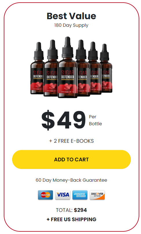 sugardefender 6 bottles $49