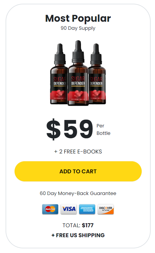 sugardefender 3 bottles $59